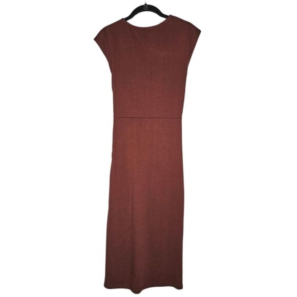 Kourt Anthropologie Sheath Dress Cutout Cap Sleeve Side Slit Special Ocassion XS - Picture 2 of 11